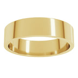 10K Yellow Gold 5 mm Flat Band Size 11