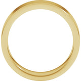14K Yellow Gold 6 mm Comfort-Fit Flat Band Size 6.5