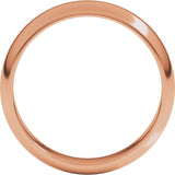14K Rose Gold 5 mm Half Round Band Size 9
