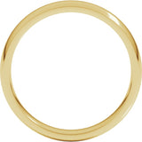 18K Yellow Gold 4 mm Lightweight Comfort-Fit Half Round Band Size 8.5