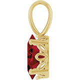 14K Yellow Gold Natural Mozambique Garnet Pendant