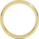 14K Yellow Gold 5 mm Lightweight Comfort-Fit Half Round Band Size 7.5
