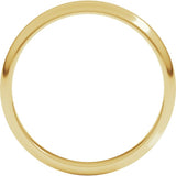 14K Yellow Gold 3 mm Half Round Band Size 4.5