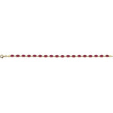 14K Yellow Gold Lab-Grown Ruby 7 1/4" Bracelet