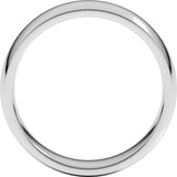 10K White Gold 6 mm Lightweight Comfort-Fit Half Round Band Size 12