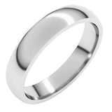 10K White Gold 4 mm Lightweight Comfort-Fit Half Round Band Size 6