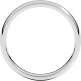 10K White Gold 4 mm Lightweight Comfort-Fit Half Round Band Size 6