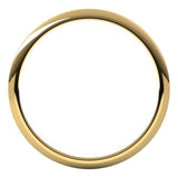 14K Yellow Gold 1 mm Half Round Band Size 9