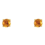 14K Yellow Gold Natural Citrine Youth Earrings
