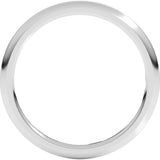 14K White Gold 1.5 mm Comfort-Fit Half Round Band Size 9