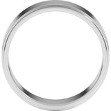 Platinum 7 mm Stepped-Edge Flat Band Size 10