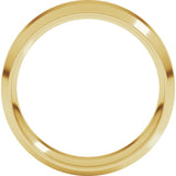 10K Yellow Gold 6 mm Beveled-Edge Comfort-Fit Flat Band Size 7.5