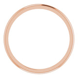 14K Rose Gold 1.5 mm Half Round Band Size 3