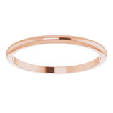 14K Rose Gold 1.5 mm Half Round Band Size 3