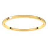 14K Yellow Gold 1 mm Ultra-Lightweight Flat Band Size 5