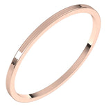 10K Rose Gold 1 mm Ultra-Lightweight Flat Band Size 5