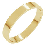 14K Yellow Gold 3 mm Ultra-Lightweight Flat Band Size 10