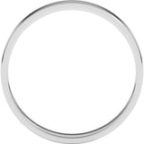 14K White Gold 3 mm Ultra-Lightweight Flat Band Size 7.5
