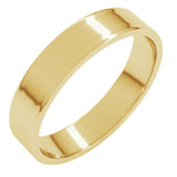 14K Yellow Gold 4 mm Ultra-Lightweight Flat Band Size 7.5