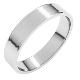 14K White Gold 4 mm Ultra-Lightweight Flat Band Size 6.5