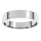14K White Gold 4 mm Ultra-Lightweight Flat Band Size 6.5
