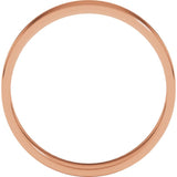14K Rose Gold 4 mm Ultra-Lightweight Flat Band Size 6