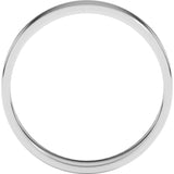 14K White Gold 4 mm Ultra-Lightweight Flat Band Size 7.5