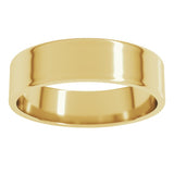 14K Yellow Gold 5 mm Ultra-Lightweight Flat Band Size 8.5