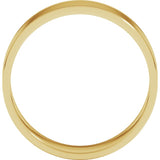 14K Yellow Gold 6 mm Ultra-Lightweight Flat Band Size 7.5