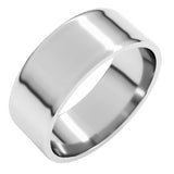 14K White Gold 7 mm Ultra-Lightweight Flat Band Size 10