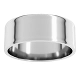 14K White Gold 7 mm Ultra-Lightweight Flat Band Size 10.5