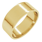 14K Yellow Gold 7 mm Ultra-Lightweight Flat Band Size 8