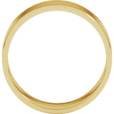 14K Yellow Gold 7 mm Ultra-Lightweight Flat Band Size 8