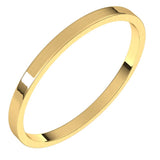 14K Yellow Gold 1.5 mm Ultra-Lightweight Flat Band Size 5