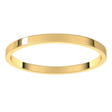 14K Yellow Gold 1.5 mm Ultra-Lightweight Flat Band Size 5