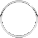 10K White Gold 1.5 mm Lightweight Half Round Band Size 7