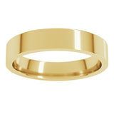14K Yellow Gold 4 mm Lightweight Comfort-Fit Flat Band Size 10