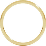 10K Yellow Gold 1.5 mm Lightweight Comfort-Fit Half Round Band Size 6.5