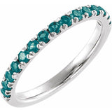 Sterling Silver Lab-Grown Alexandrite Stackable Ring