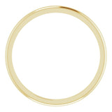 18K Yellow Gold 1.5 mm Half Round Band Size 5