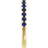 14K Yellow Gold Natural Blue Sapphire Stackable Ring