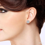 1/20 Ctw Round Cut Diamond Earrings in Sterling Silver