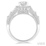 Oval Shape Semi-Mount Diamond Engagement Ring