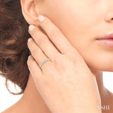 1/4 Ctw 7 Stone Round Cut Diamond Wedding Band in 14K White Gold