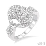 1/6 Ctw Round Cut Diamond Fashion Ring in Sterling Silver