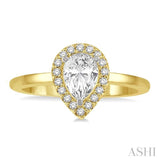 Pear Shape Semi-Mount Diamond Engagement Ring