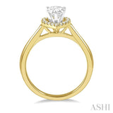 Pear Shape Semi-Mount Diamond Engagement Ring