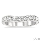 Curved Diamond Wedding Band