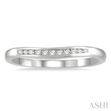 Curved Diamond Wedding Band