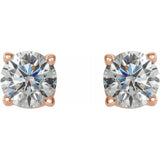 14K Rose Gold 1 1/2 CTW Natural Diamond Earrings